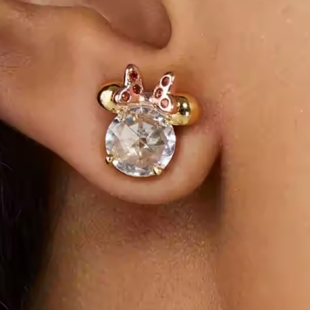 Disney Kate Spade New York Minnie Mouse Stud Earings in Clear Multi
